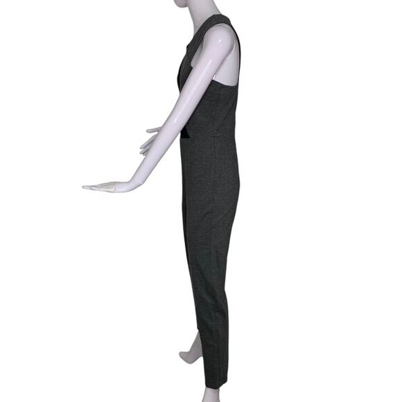Mystic Jumpsuit Sleeveless Gray and Black Hidden Zipper on Back Size L - Picture 10 of 12